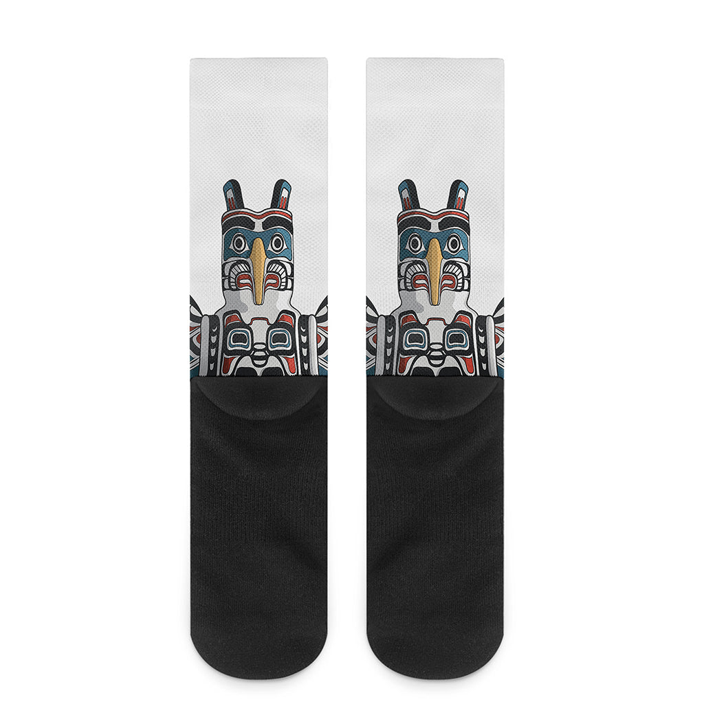 Native American Eagle Totem Print Crew Socks