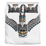 Native American Eagle Totem Print Duvet Cover Bedding Set
