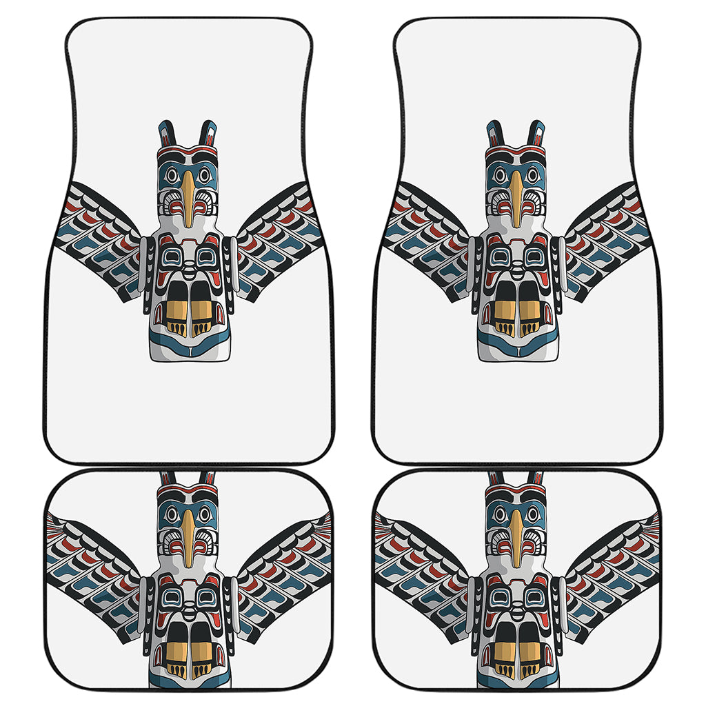 Native American Eagle Totem Print Front and Back Car Floor Mats