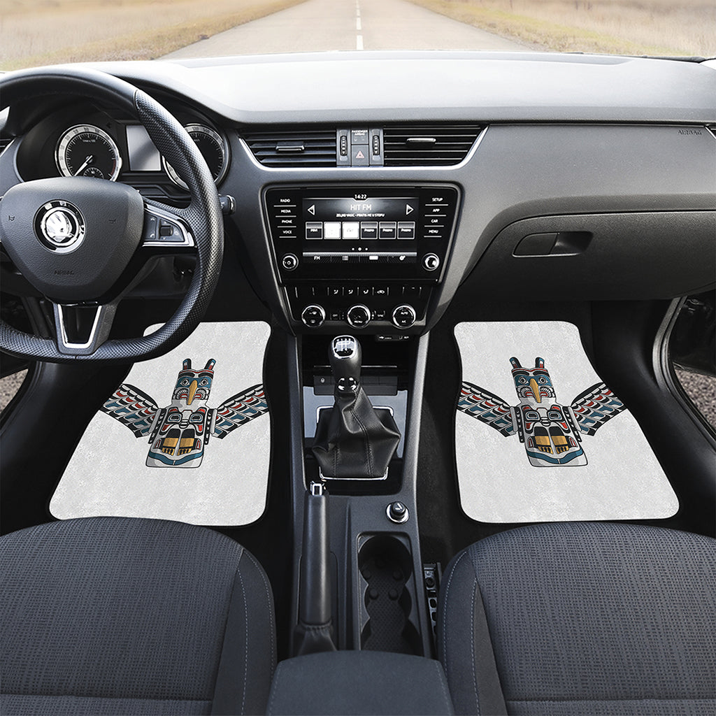 Native American Eagle Totem Print Front and Back Car Floor Mats