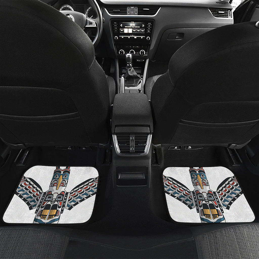 Native American Eagle Totem Print Front and Back Car Floor Mats