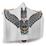 Native American Eagle Totem Print Hooded Blanket