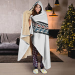 Native American Eagle Totem Print Hooded Blanket