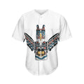 Native American Eagle Totem Print Men's Baseball Jersey