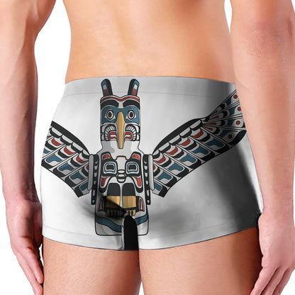 Native American Eagle Totem Print Men's Boxer Briefs