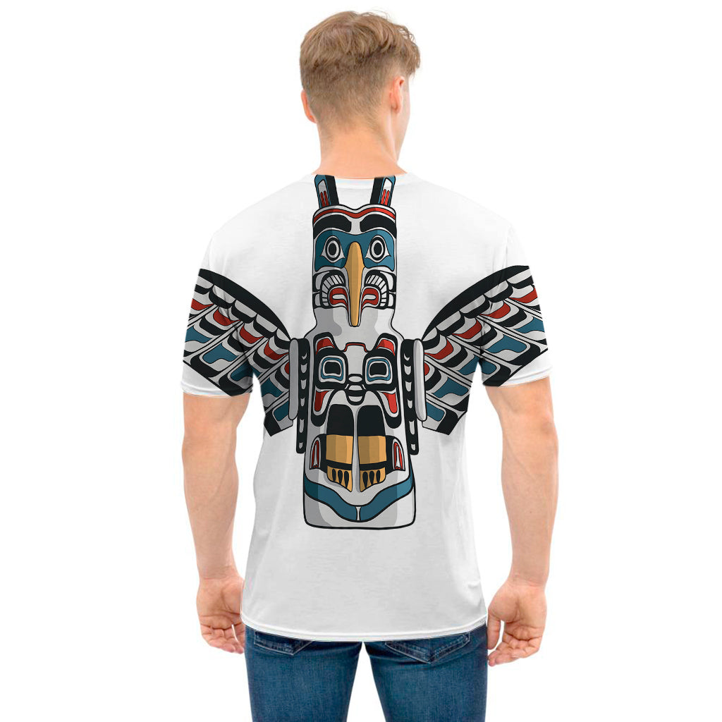 Native American Eagle Totem Print Men's T-Shirt