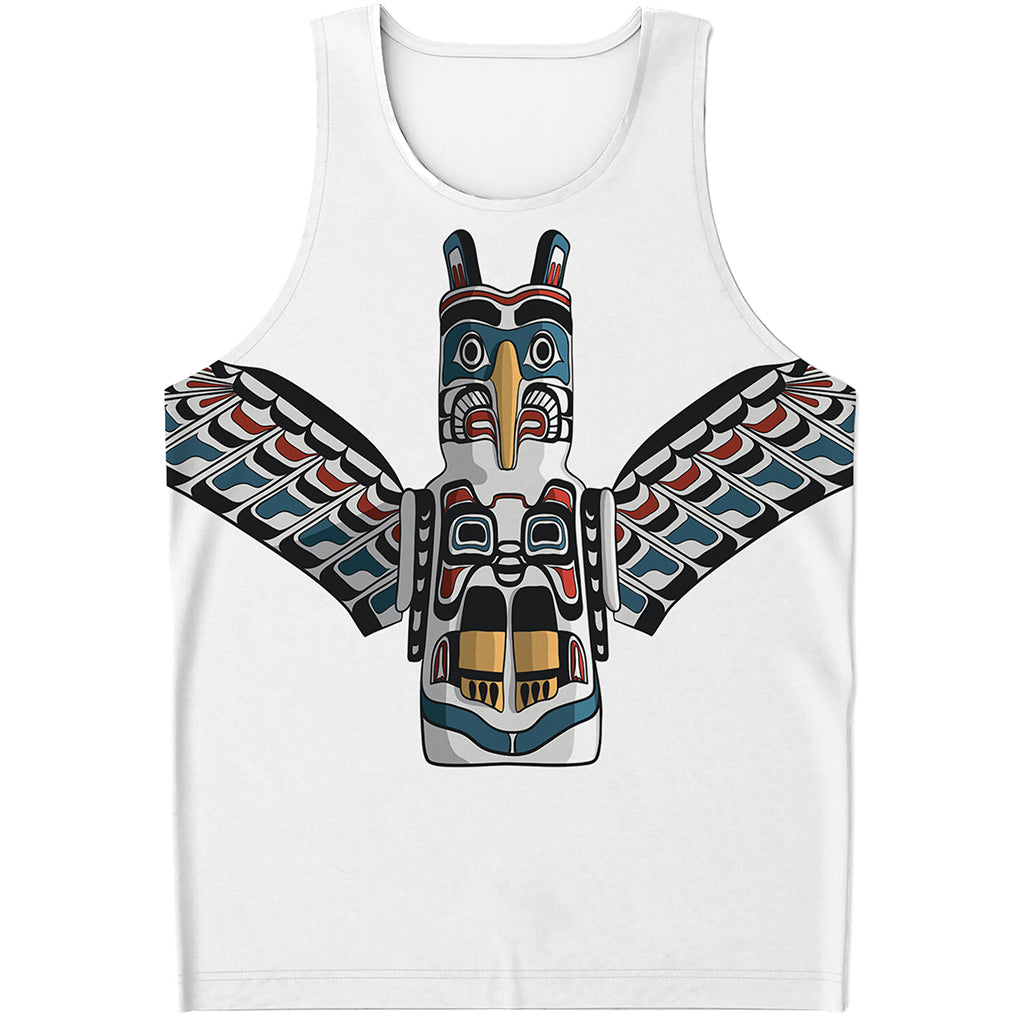 Native American Eagle Totem Print Men's Tank Top