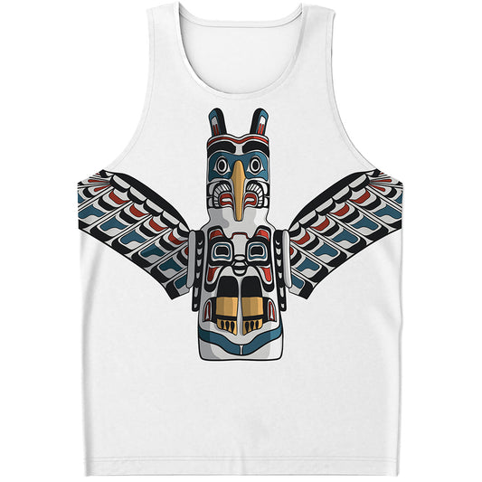Native American Eagle Totem Print Men's Tank Top