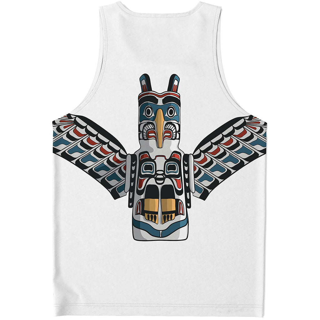 Native American Eagle Totem Print Men's Tank Top