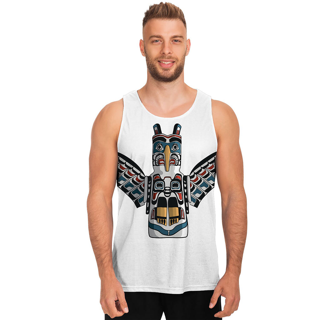Native American Eagle Totem Print Men's Tank Top