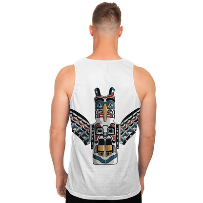 Native American Eagle Totem Print Men's Tank Top