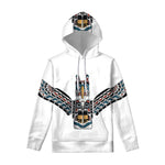 Native American Eagle Totem Print Pullover Hoodie