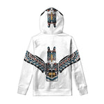 Native American Eagle Totem Print Pullover Hoodie