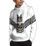 Native American Eagle Totem Print Pullover Hoodie