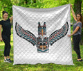 Native American Eagle Totem Print Quilt