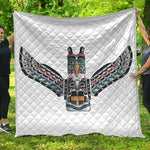 Native American Eagle Totem Print Quilt