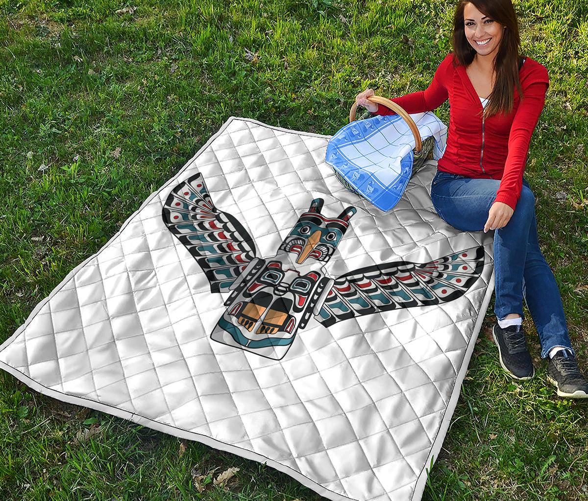 Native American Eagle Totem Print Quilt