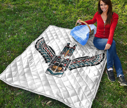 Native American Eagle Totem Print Quilt