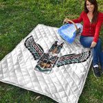 Native American Eagle Totem Print Quilt