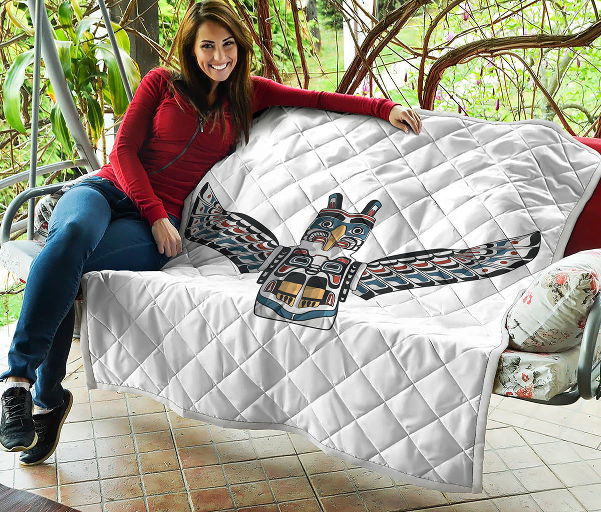 Native American Eagle Totem Print Quilt