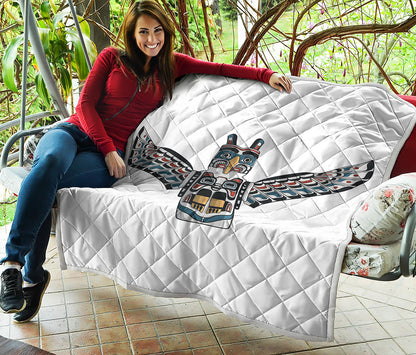Native American Eagle Totem Print Quilt