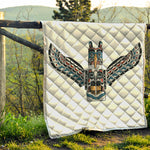 Native American Eagle Totem Print Quilt