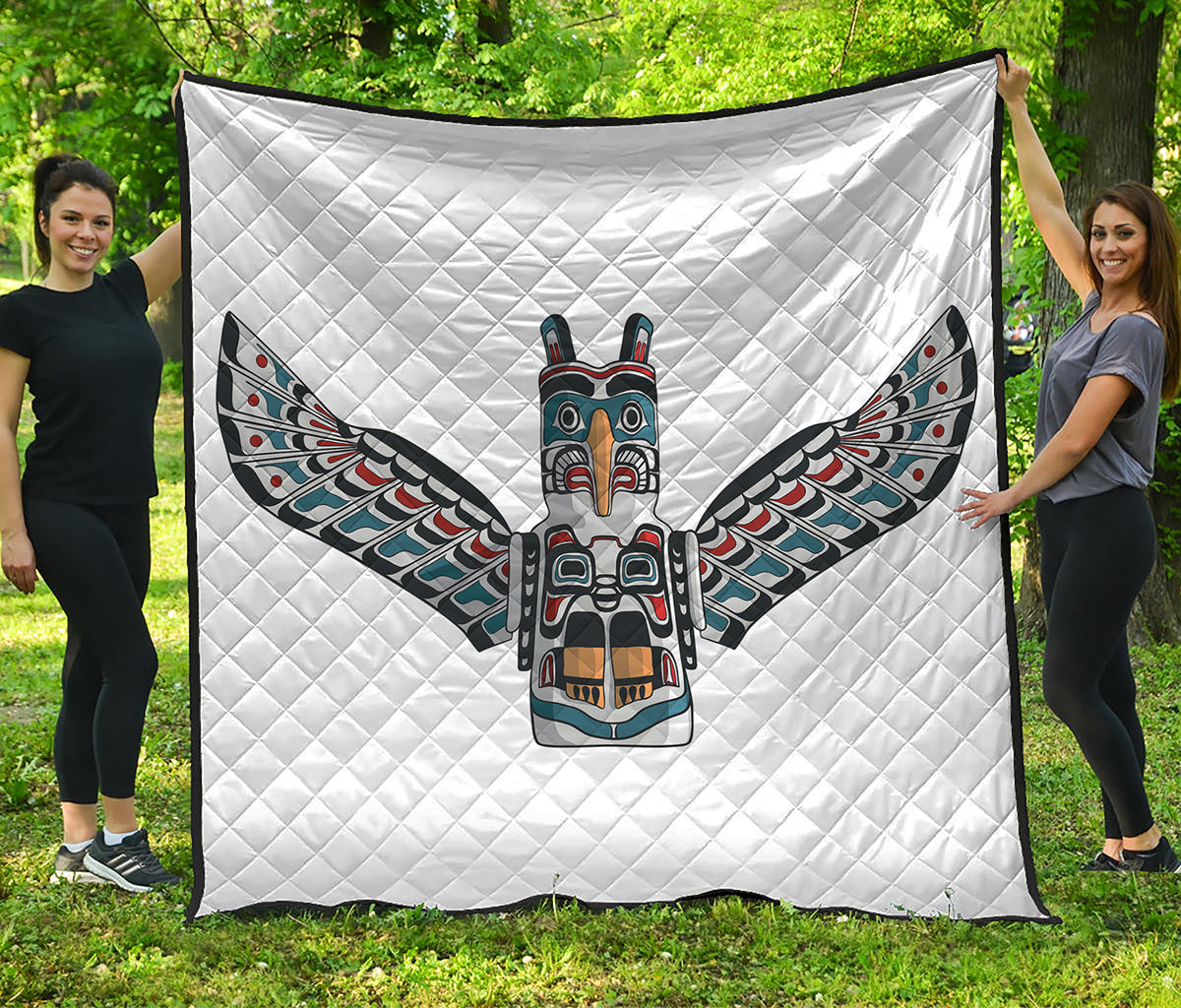 Native American Eagle Totem Print Quilt