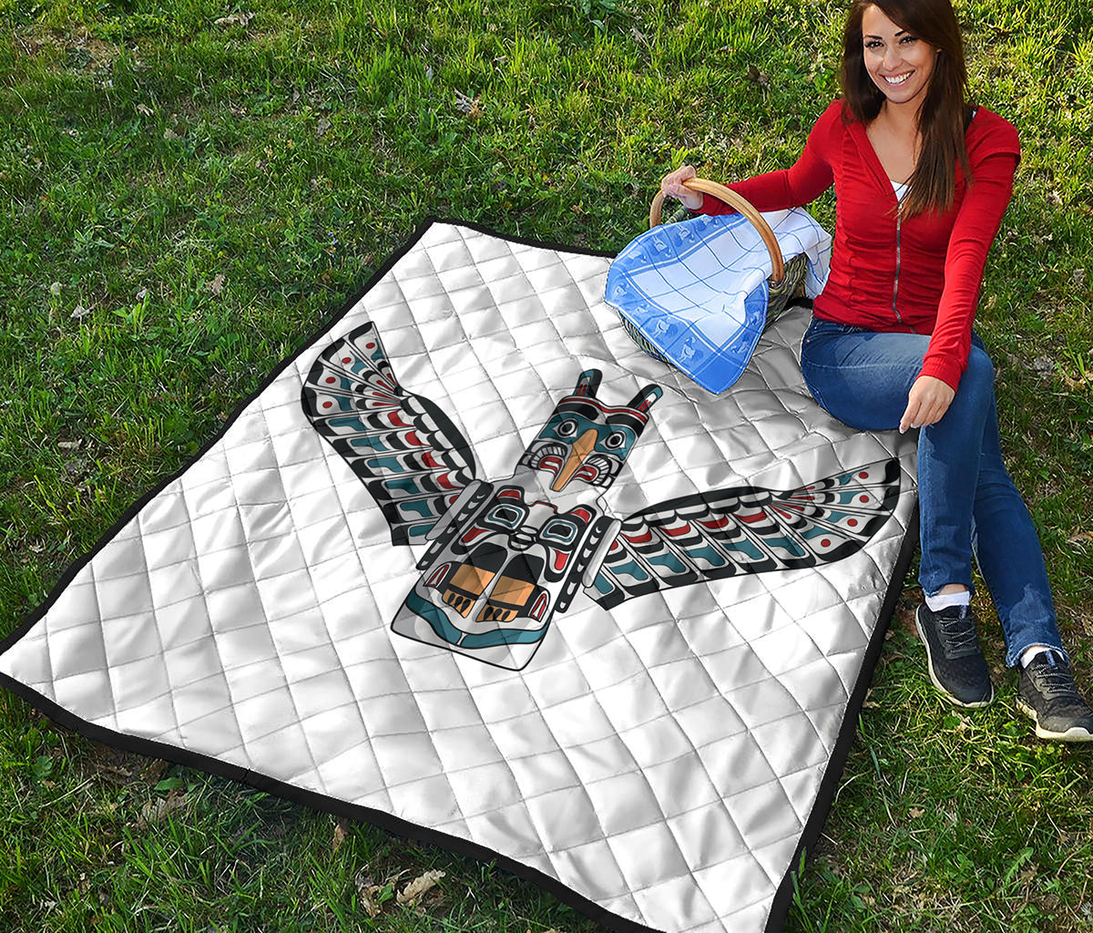 Native American Eagle Totem Print Quilt
