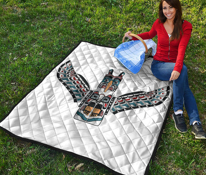 Native American Eagle Totem Print Quilt