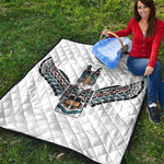 Native American Eagle Totem Print Quilt