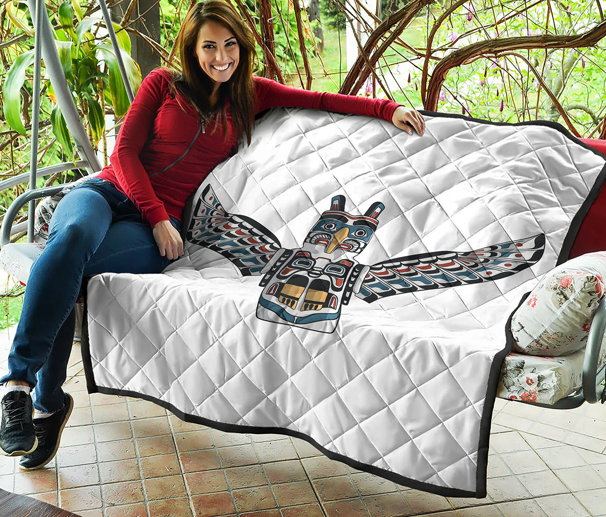 Native American Eagle Totem Print Quilt