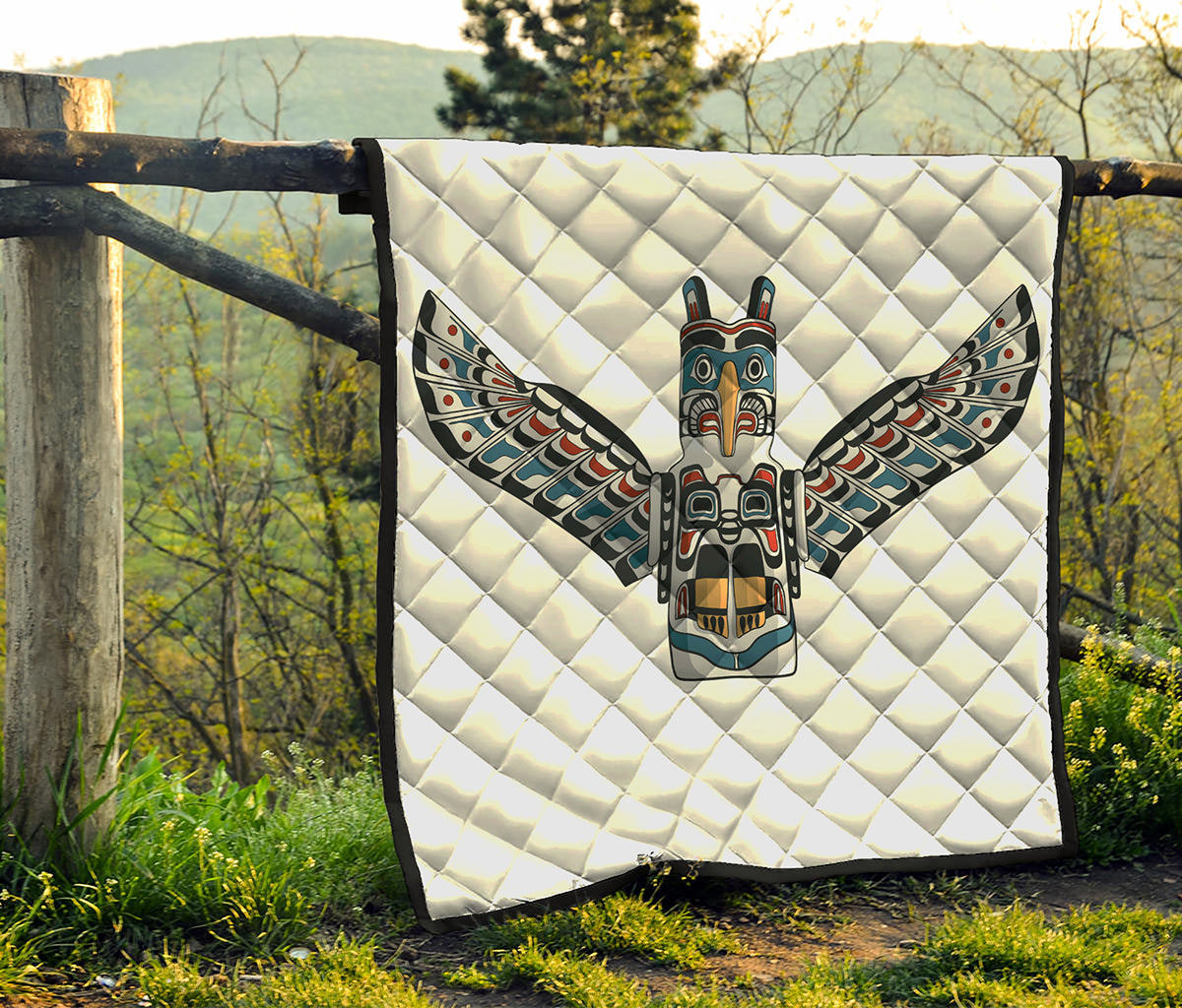 Native American Eagle Totem Print Quilt