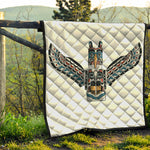 Native American Eagle Totem Print Quilt