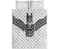 Native American Eagle Totem Print Quilt Bed Set