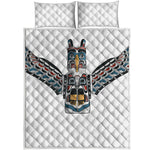 Native American Eagle Totem Print Quilt Bed Set