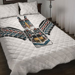 Native American Eagle Totem Print Quilt Bed Set