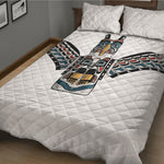 Native American Eagle Totem Print Quilt Bed Set
