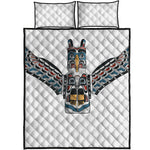 Native American Eagle Totem Print Quilt Bed Set