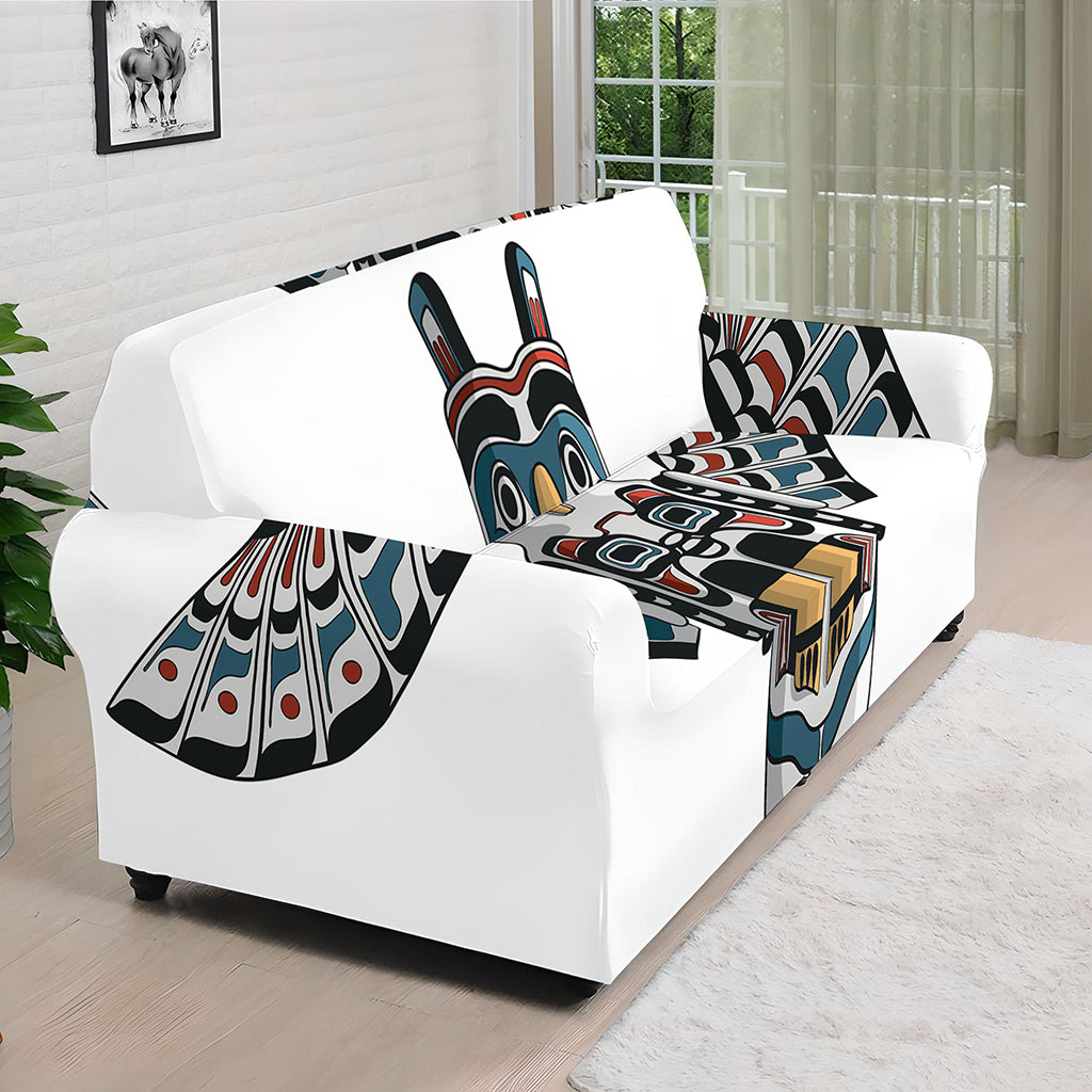 Native American Eagle Totem Print Sofa Cover