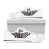 Native American Eagle Totem Print White Low Top Shoes