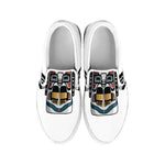 Native American Eagle Totem Print White Slip On Shoes