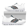 Native American Eagle Totem Print White Running Shoes