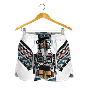 Native American Eagle Totem Print Women's Shorts