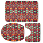 Native American Geometric Pattern Print 3 Piece Bath Mat Set