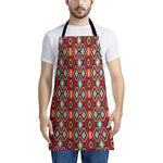 Native American Geometric Pattern Print Apron