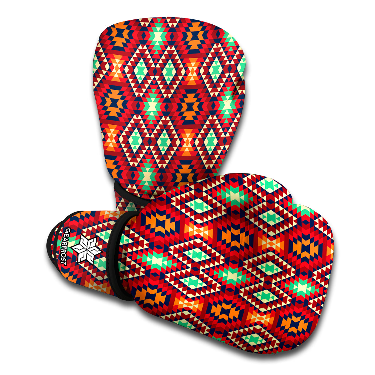 Native American Geometric Pattern Print Boxing Gloves