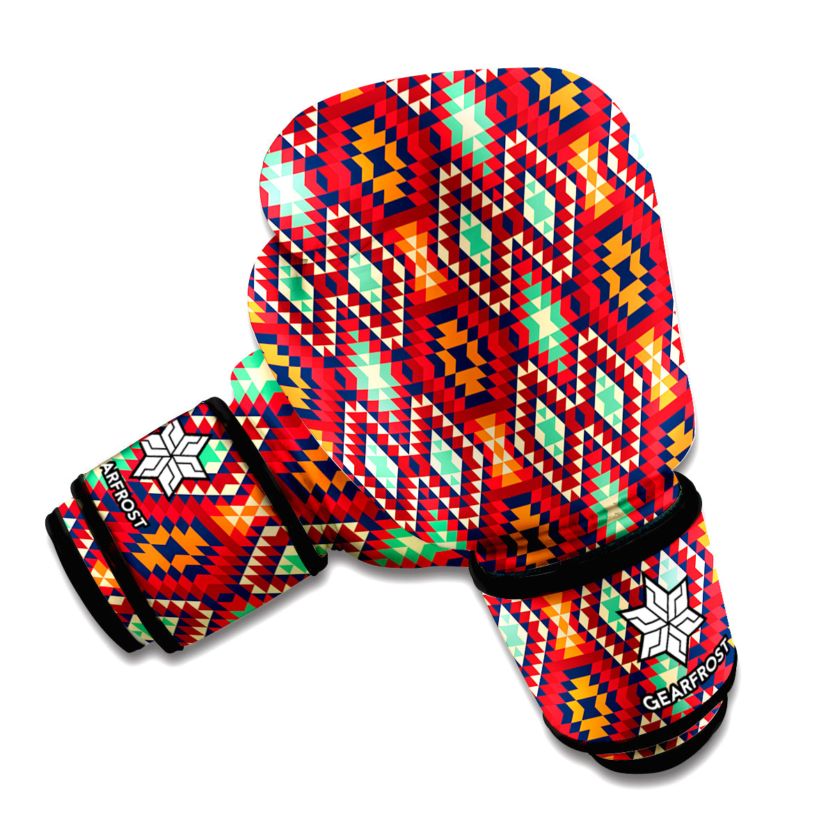 Native American Geometric Pattern Print Boxing Gloves
