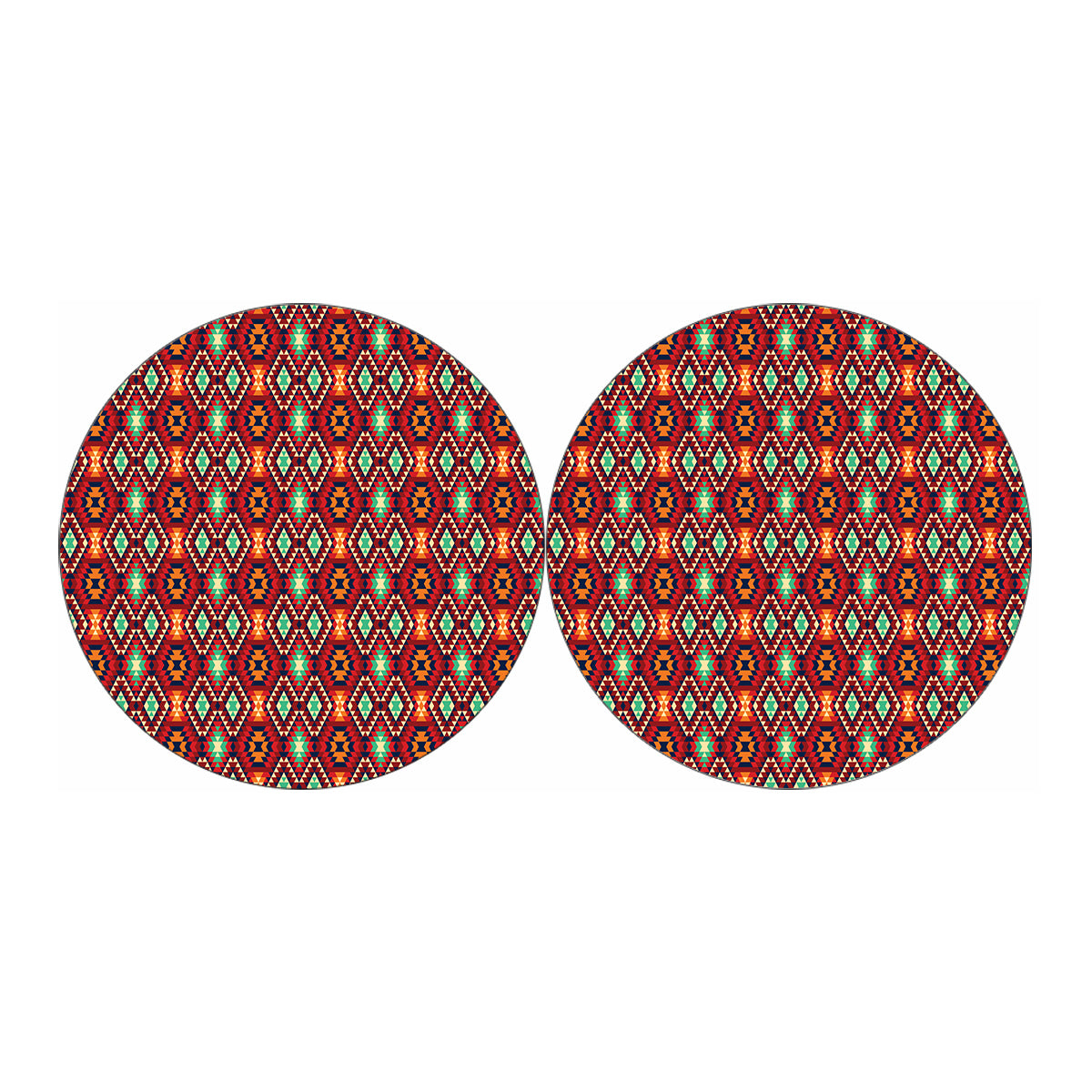 Native American Geometric Pattern Print Car Coasters