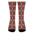 Native American Geometric Pattern Print Crew Socks