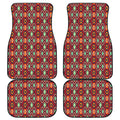 Native American Geometric Pattern Print Front and Back Car Floor Mats